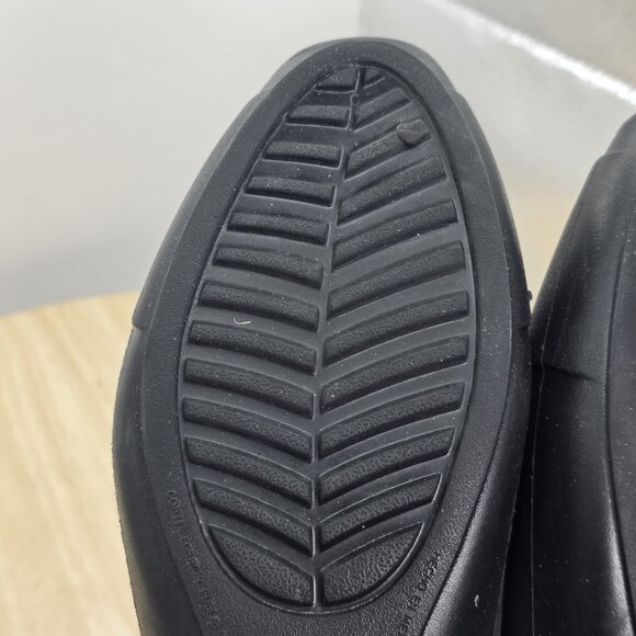 Women's Size 8 - Crocs Sienna Ballet Shoes Black Cap Toe Casual Slip On Flats - Picture 9 of 11